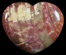 Colorful, Polished Petrified Wood Heart - Triassic #58544-1